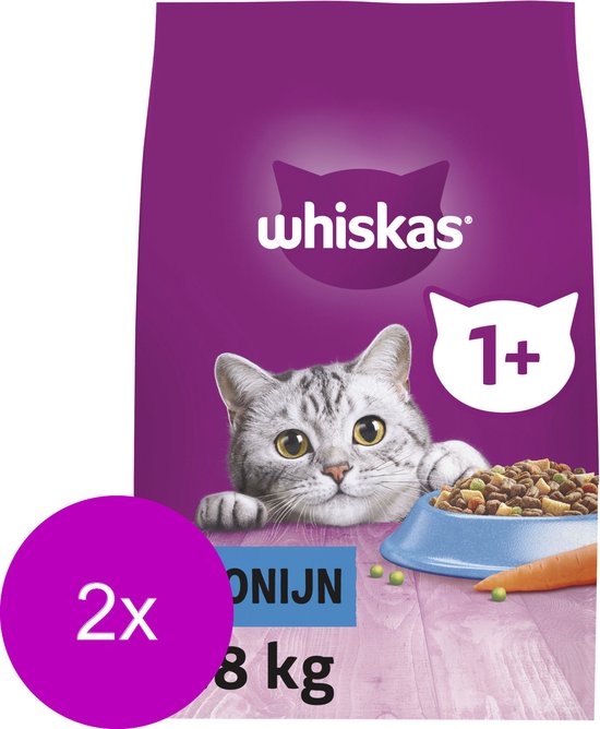Whiskas Brokjes Adult Tonijn - Kattenvoer - 2 x 3,8 kg