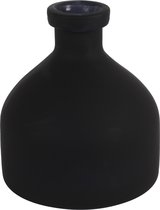 Countryfield Bloemenvaas Low Bottle - mat zwart - glas - D18 x H20 cm - Buikfles