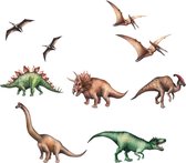 Dinosaurussen stickers set met 9 dino's - Muurstickers Dinosaurussen kinderkamer - Dinosaurus speelgoed