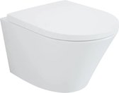 Sub Opus Classic Rimless hangend toilet met Softclose en Quick-release wc bril 35 x 36 x 47 cm, wit