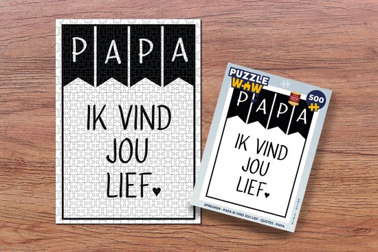 Puzzel Spreuken - Papa ik vind jou lief - Quotes - Papa - Legpuzzel