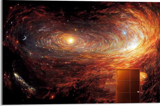 Acrylglas - Door bij de Melkweg in het Univserum - 60x40 cm Foto op Acrylglas (Met Ophangsysteem)