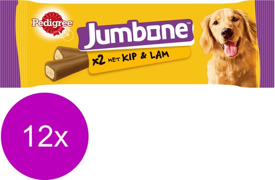 Pedigree Jumbone Medium Kip&Lam 2pc 180g 1x12