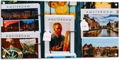 Tuinposter – Amsterdamse Ansichtkaarten in het Rek - 100x50 cm Foto op Tuinposter (wanddecoratie voor buiten en binnen)