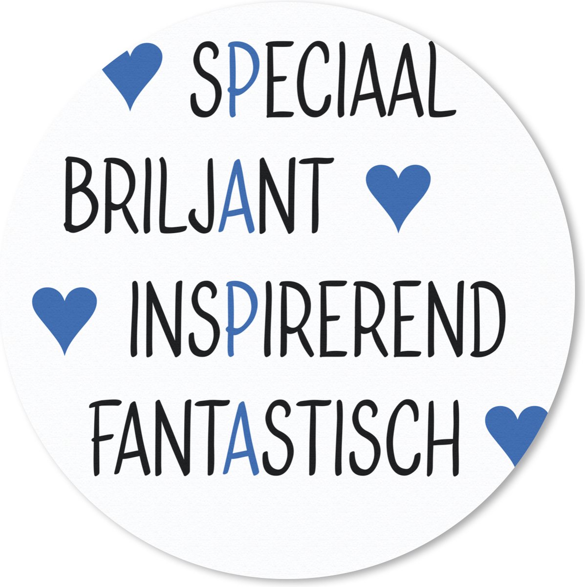 Muismat rond 30x30 cm - Mousepad Papa - Quotes - Spreuken - Ronde muismatten
