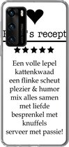 Telefoonhoesje Geschikt voor Huawei P40 hoesje - Spreuken - Papa's recept - Quotes - Papa - Siliconen Telefoonhoesje