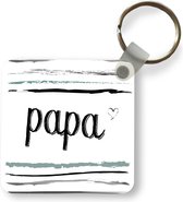 Sleutelhanger - Uitdeelcadeautjes - Quotes - Papa - Spreuken - Vader - Plastic - Vaderdag cadeau - Geschenk - Cadeautje voor hem - Tip - Mannen