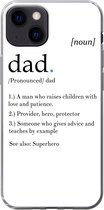 Geschikt voor iPhone 13 hoesje - Spreuken - Papa definitie - Quotes - Dad - Siliconen Telefoonhoesje