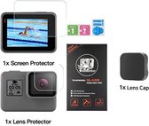 Tempered Glass Screen Protector LCD + Lens + Camera Lens Cover voor GoPro Hero