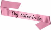 Sjerp Big Sister roze met zwarte tekst - babyshower - sjerp - zus - big sister - roze - genderreveal - geboorte - zwanger