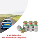 Bouchons De Valve Intelligents Pour Pneus - Indicateur De Pression Par Couleur - Lot De 4 - Pour Voiture, Moto, Vélo - 9