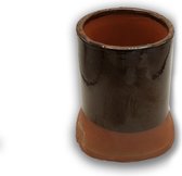 Pot de cheminée en céramique 20 x 25 cm émaillée marron