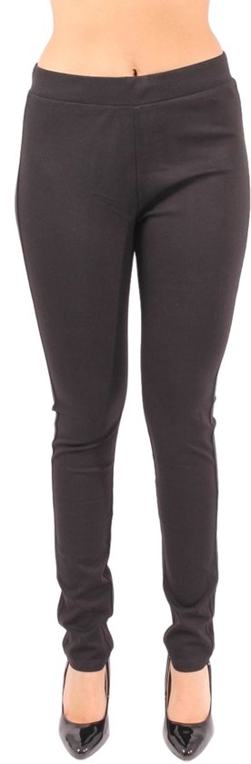 Basic Stretch Tregging | Rits Legging | Zwart - Maat L (42)