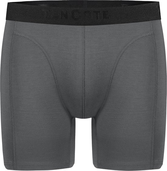 Grijze, lange onderbroek met een naad aan de voor- en zijkant.