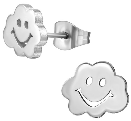 NKlaus Orecchini a perno in argento Sterling 925, 333, 375, 9 x 8 mm o in oro sterling 925