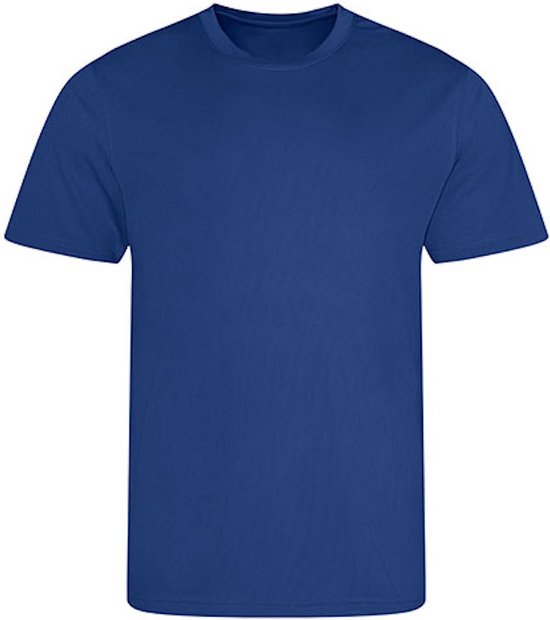 Recycled herenshirt 'Cool T' korte mouwen Royal Blue - M