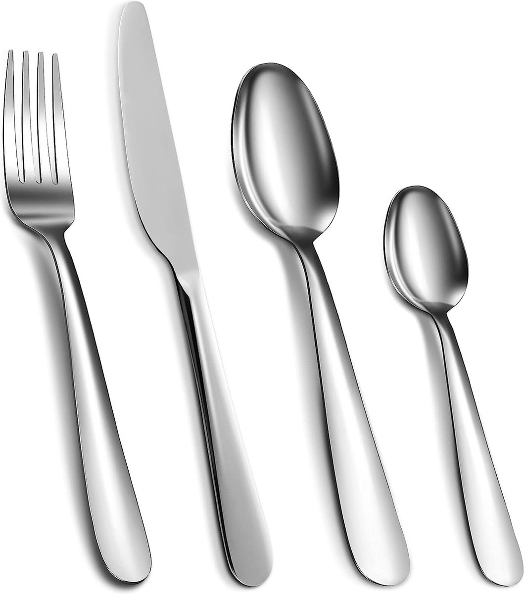 MAVARO Servies Silverware Set, 30-delige Roestvrijstalen Satijnen Bestekset Spiegel Gepolijste Maaltijden Voor Thuis En Dineren Vaatwasmachinebestendig Diner Service Kleur Goud