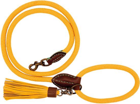 Dwam Looplijn Bibi Touw Oker - Hondenriem - 165x1.4 cm