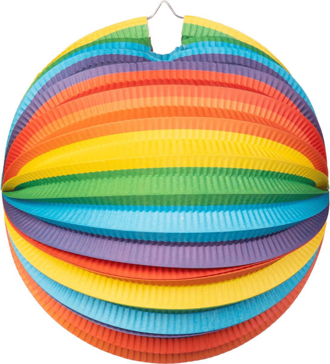 3x Papieren Lampion Regenboog 25cm - Feest Decoratie Bruiloft Zomer Festival