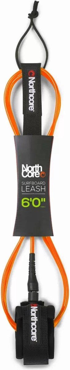 2025 Northcore 6FT Surfboard Leash - Boordriemen Orange