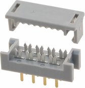 IDC-connectorstekker 10-polig voor kabelmontage - Male - PCB-Flatcable - Grijs - Per 1 stuk(s)