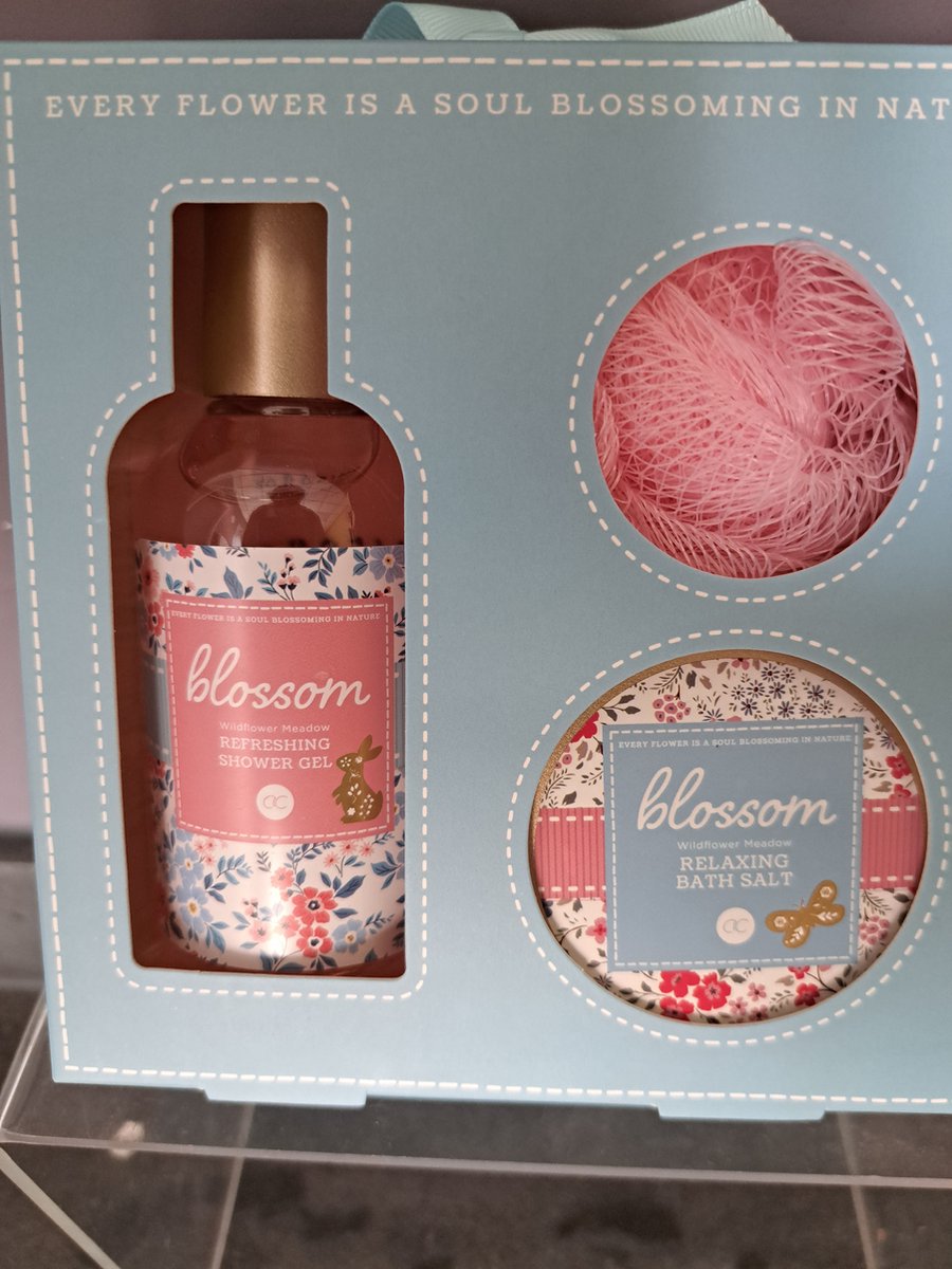 Blossom Bath Care Set - Sada Koupelové Péče S Mycí Houbou