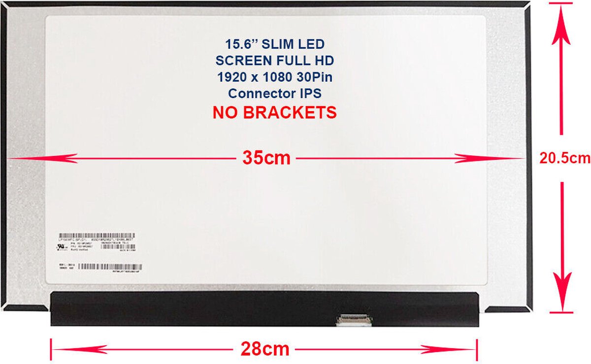 N156HCA-EBB REV.B1 Laptop Scherm Gratis Plakstrips 15,6″ 1920×1080