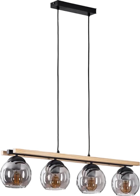 Suspension en bois lampe de salon ronde Suspension scandinave