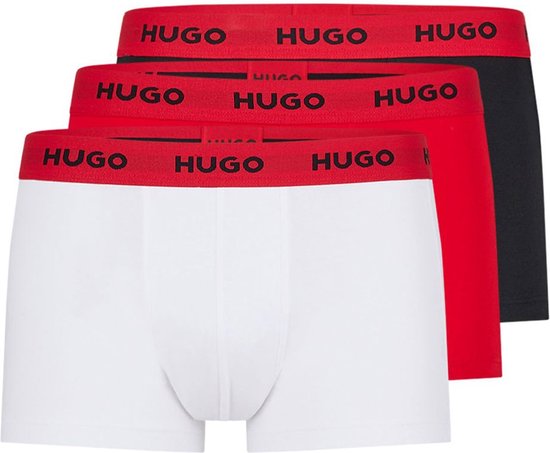 HUGO trunks (3-pack) - heren boxers kort - multicolor (set met verschillende kleuren) - Maat: XXL