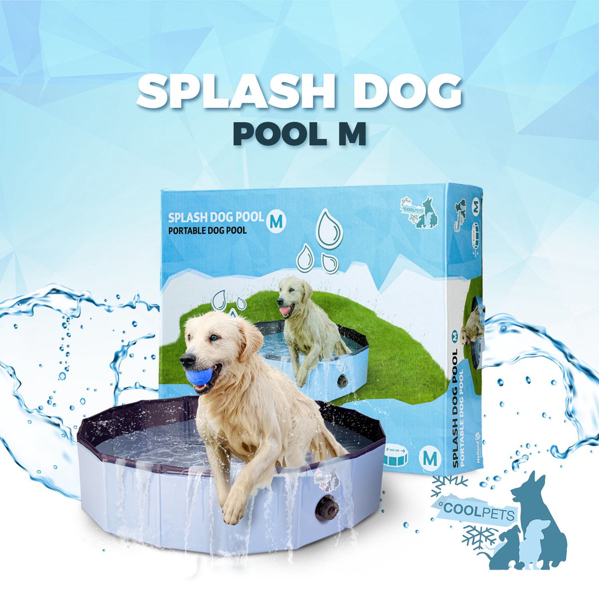 Baignoire pour chiens Splash bleu