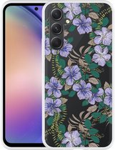 Cazy Hoesje geschikt voor Samsung Galaxy A54 Purple Flowers