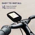 Zwarte hoes op fietsstuur, makkelijk te installeren en te verwijderen.