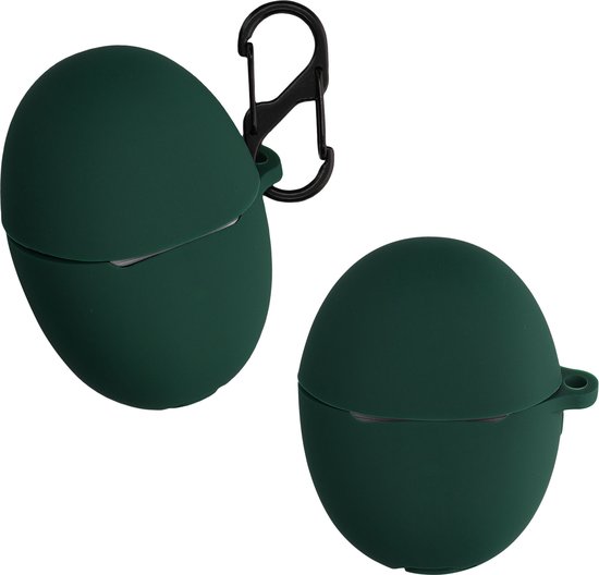 kwmobile case compatibel met Huawei Freebuds 4i - Cover voor oordopjes case - Zacht silicone - In donkergroen