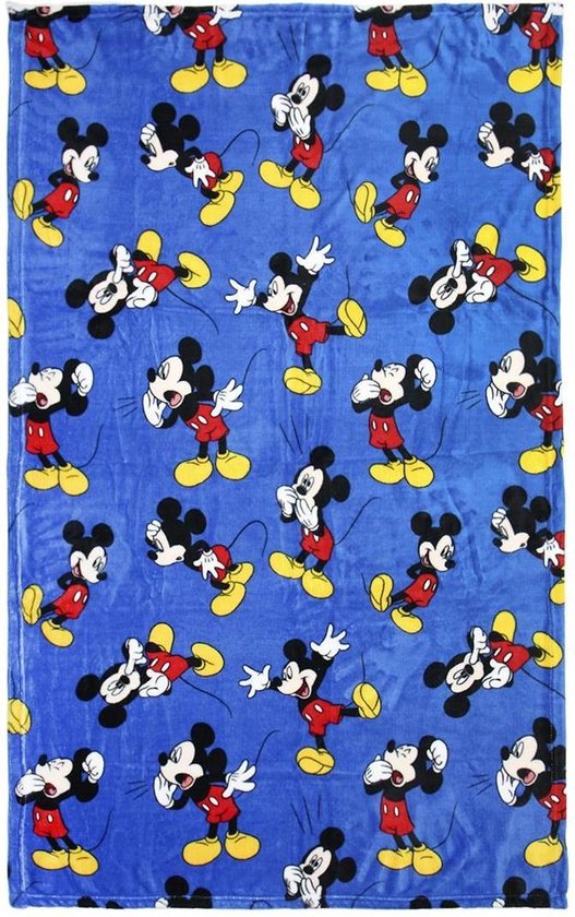 Disney Fleece-deken Mickey Mouse 120 X 160 Cm Blauw | bol.com