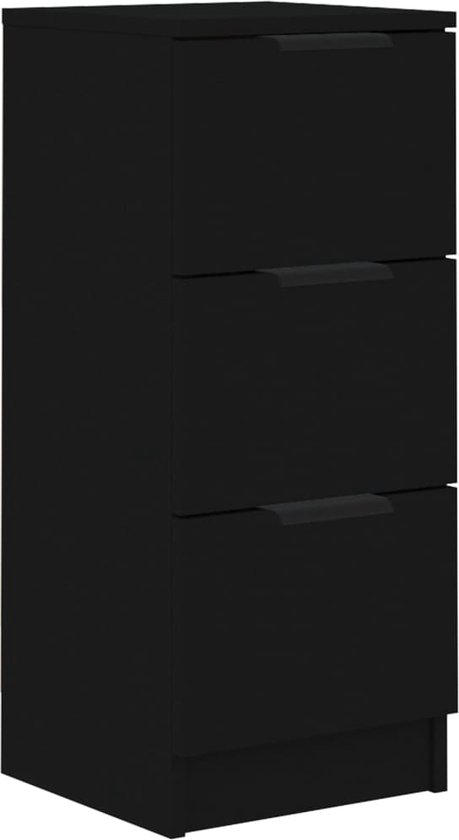 vidaXL Buffet Noir 30 x 30 x 70 cm Bois traité