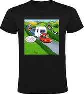 Grappig Heren T-shirt - camper - caravan - file - vakantie - relax