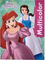 Disney Princess - Multicolor roze - kleurboek met 32 pagina's waarvan 17 kleurplaten en voorbeelden in kleur - prinsessen - knutselen - kleuren - creatief - tekenen - verjaardag - kado - cadeau