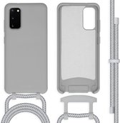 iMoshion Hoesje Geschikt voor Samsung Galaxy S20 Hoesje Met Koord - iMoshion Color Backcover met afneembaar koord - Grijs