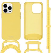 iMoshion Hoesje Geschikt voor iPhone 13 Pro Hoesje Met Koord - iMoshion Color Backcover met afneembaar koord - Geel