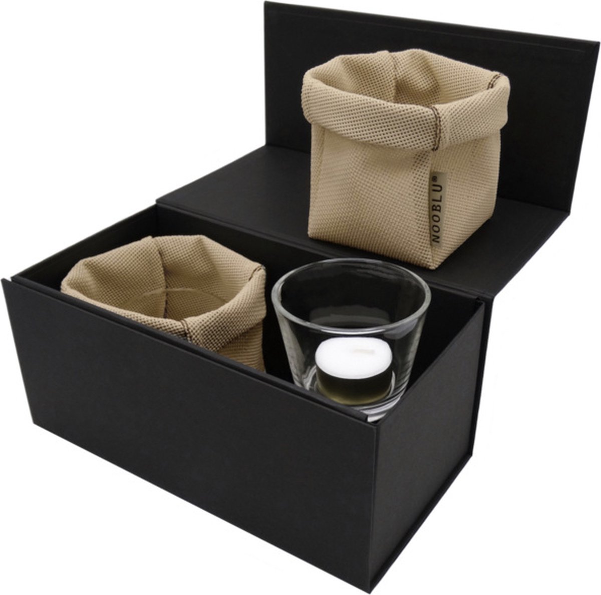 NOOBLU Gift set ZAQ & ZEN - waxinelichthouders - zand