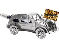 BRUBAKER Wijnfleshouder Vintage Auto - Metalen Fleshouder Nostalgische Auto - 32 cm Wijnfles Decoratie - Deco Object Flessenrek met Wenskaart - Wijn Cadeau voor Vrouwen en Mannen BRUBAKER Wijnfleshouder Vintage Auto - Metalen Fleshouder Nostalgische Auto - 32 cm Wijnfles Decoratie - Deco Object Flessenrek met Wenskaart - Wijn Cadeau voor Vrouwen en Mannen