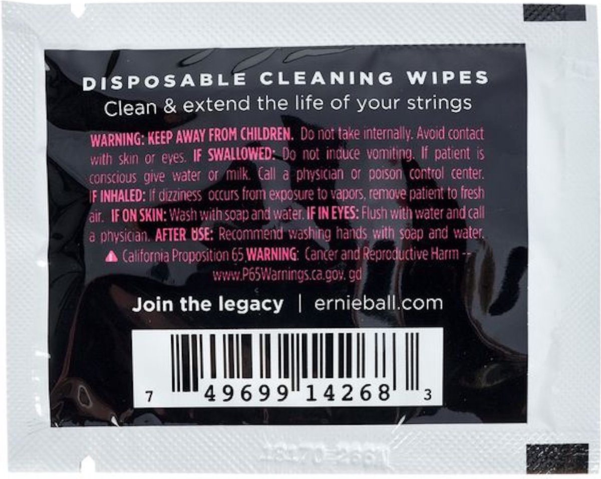 Ernie Ball Wonder Wipes String Cleaner 5 stuks snaar reiniger gitaar
