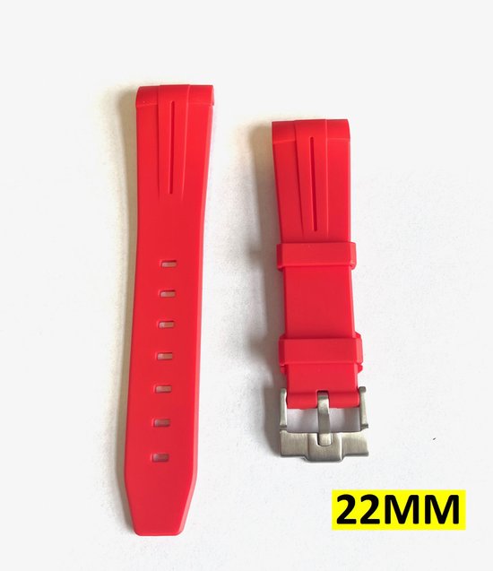 Siliconen Horlogeband - Arc Band - Sport Waterdicht - Voor Seiko Skx modellen - Seiko 5 - 22MM - Rood