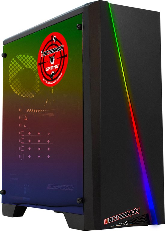 Basic Gaming PC (Ryzen 5, 16 GB DDR4 werkgeheugen, RTX 3050, 512GB SSD ...