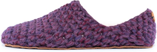 Kingdom of Wow - Sloffen Laag Unisex Wol Barefoot Lavender Paars Maat 40/41 - Handgemaakt