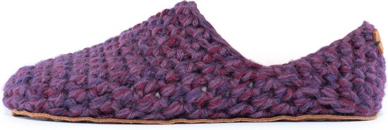 Kingdom of Wow - Sloffen Laag Unisex Wol Barefoot Lavender Paars Maat 44/45 - Handgemaakt
