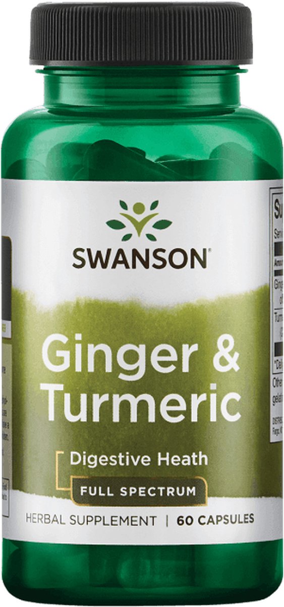 Swanson Health Ginger & Turmeric - 60 capsules - Swanson