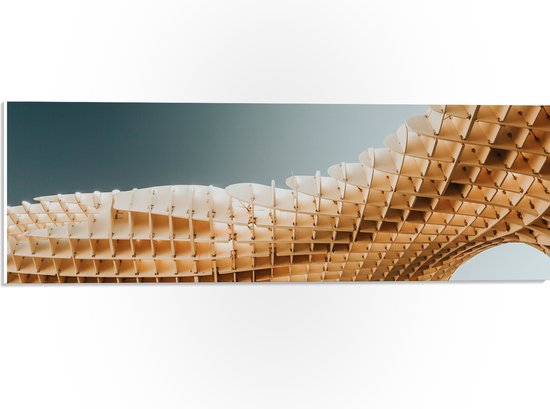 PVC Schuimplaat - Abstracte Vormen op Honinggraten - 60x20 cm Foto op PVC Schuimplaat (Met Ophangsysteem)