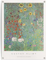 Tuinposter Gustav Klimt - Zonnebloemen 80x60 cm