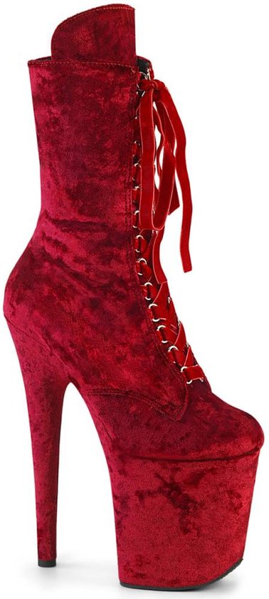 Pleaser Platform Bottes femmes, Chaussures de pole dance -42 Chaussures- FLAMINGO-1045VEL US 12 Rouge
